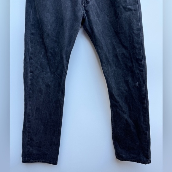 Levi’s 501 Original Fit Faded Black Button Fly Light Distressing Jeans 34x30 - Picture 9 of 13
